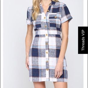 Fate by LFD plaid linen dress
